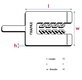 HAPAX uitvulplaatjes | 3mm rood | zak 20 stuks
