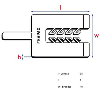 HAPAX uitvulplaatjes | 1mm wit | zak 20 stuks