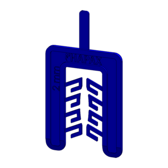 HAPAX uitvulplaatjes | 2mm blauw | zak 20 stuks