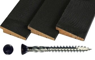 Vlonderschroeven zwart 5x80mm Tx25 | RVS C2 410 | 200 st.