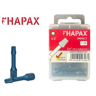 HAPAX IMPACT bits 1/4 | Tx 25 | 2 stuks