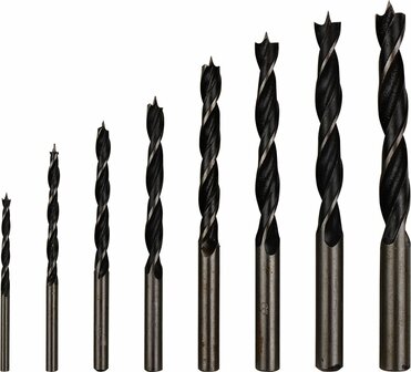 Houtborenset 8-delig  | houtboor &Oslash; 3-10mm