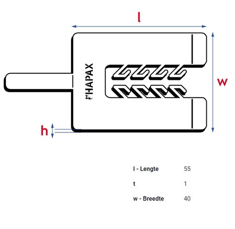 HAPAX uitvulplaatjes | 1mm wit | zak 20 stuks