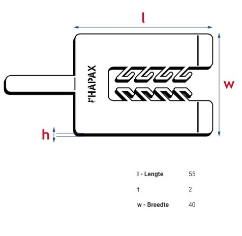 HAPAX uitvulplaatjes | 2mm blauw | zak 20 stuks