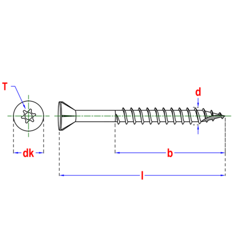 MDF-schroeven 4.5x50mm Tx20 | verzinkt Cr3+ | 200 st.