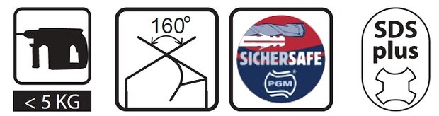 Betonborenset SDS+ 5-delig  | betonboor Ø 5-12mm